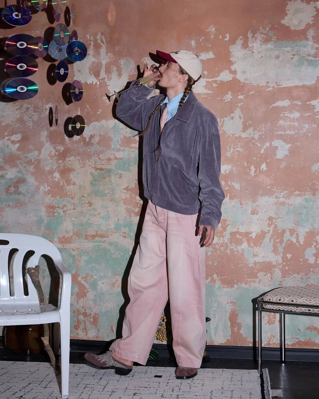 LNM Washed Retro Purple Corduroy Jacket