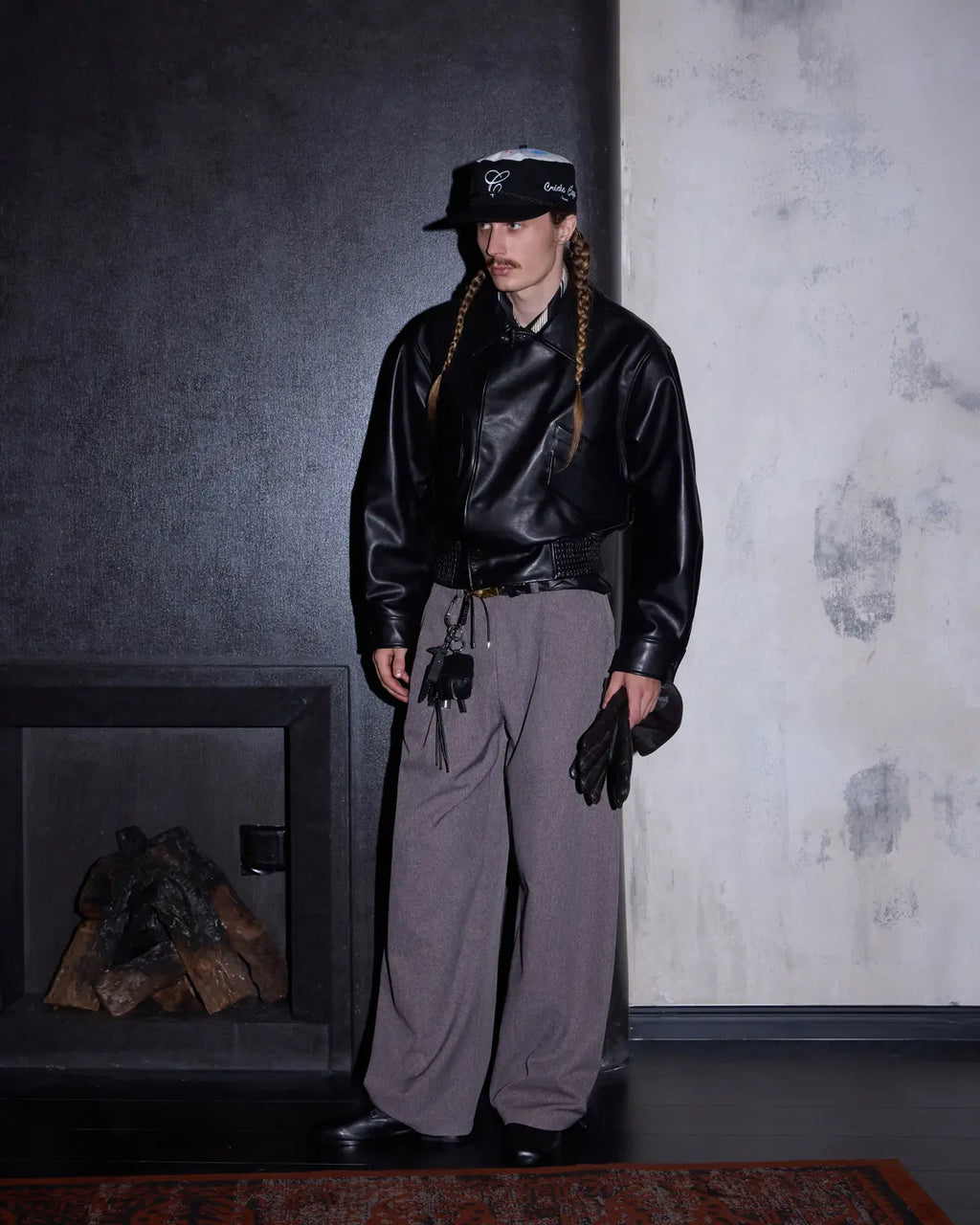 LNM Pleated Wide-Leg Dress Pants