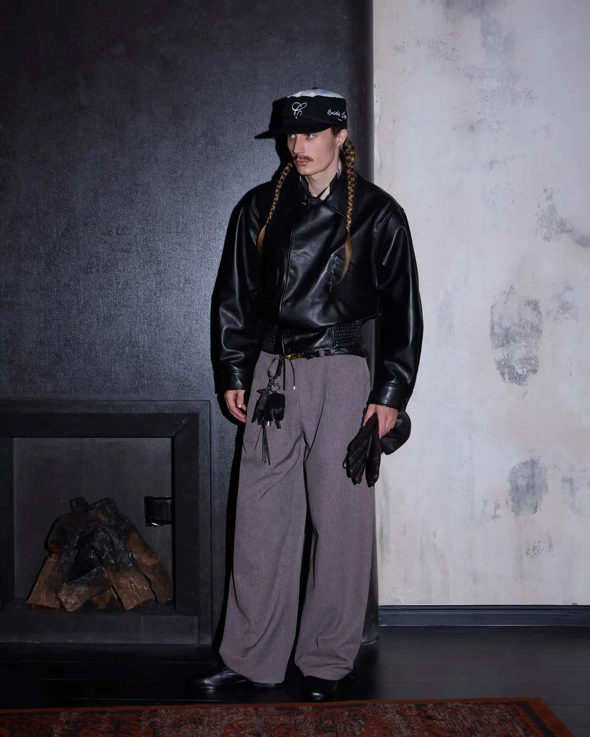 LNM Pleated Wide-Leg Dress Pants