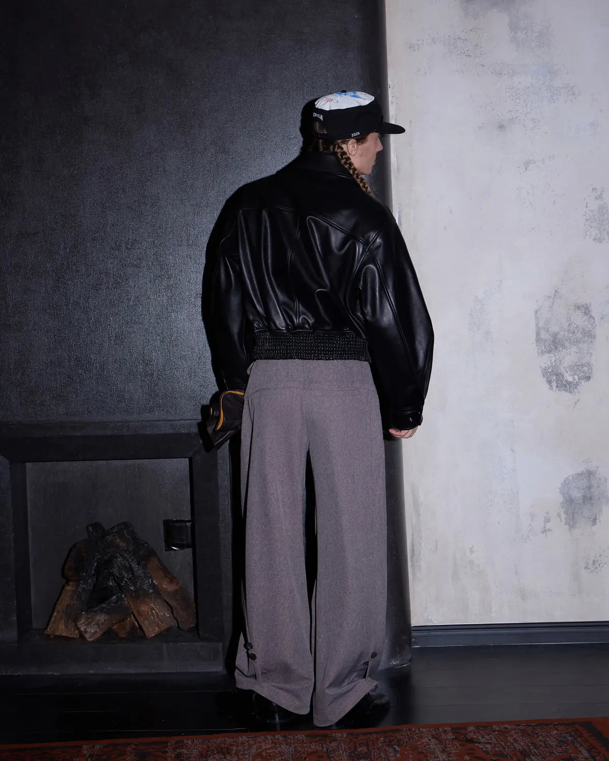 LNM Pleated Wide-Leg Dress Pants