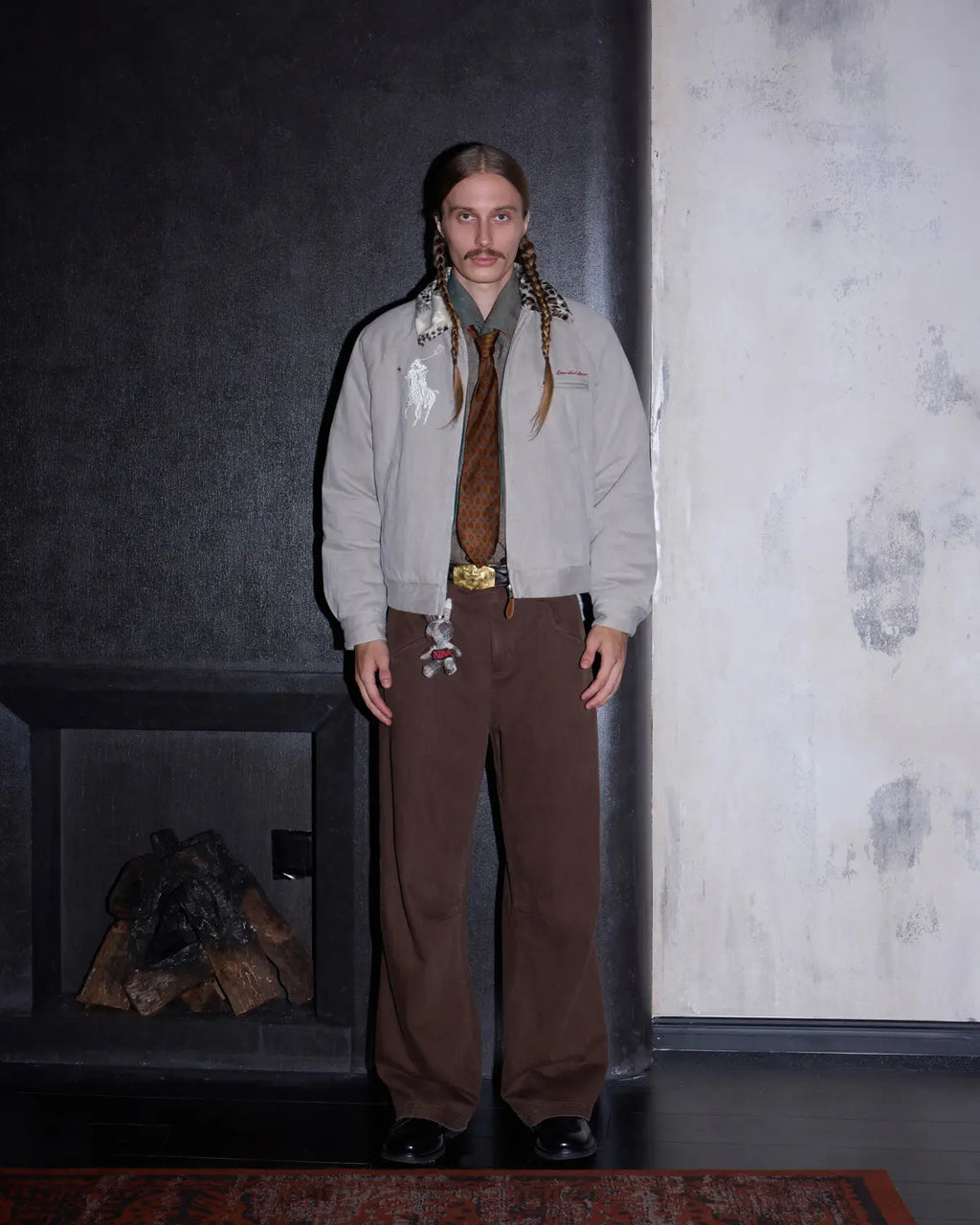 LNM Deconstructed Slub Twill Straight-Leg Pants
