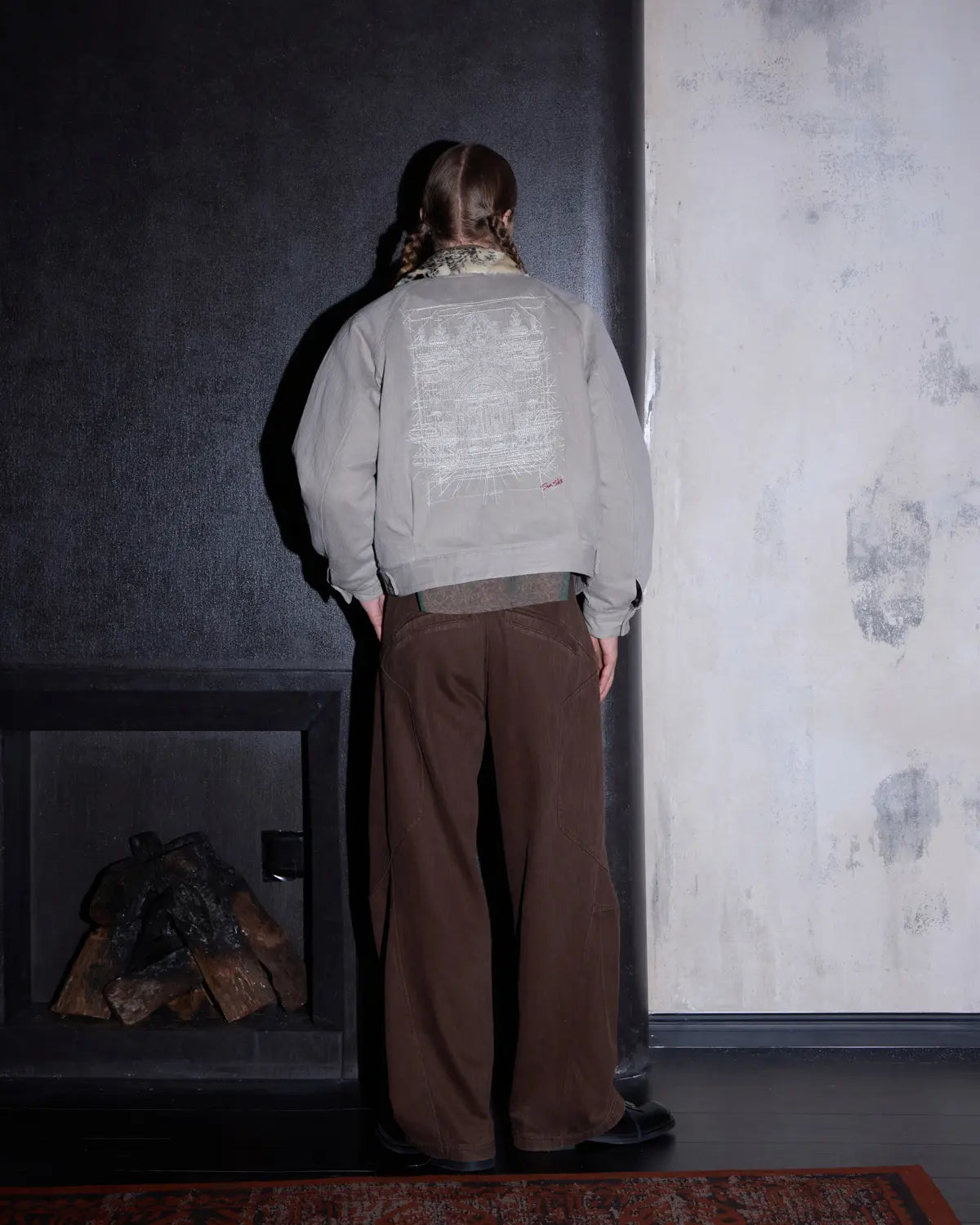 LNM Deconstructed Slub Twill Straight-Leg Pants