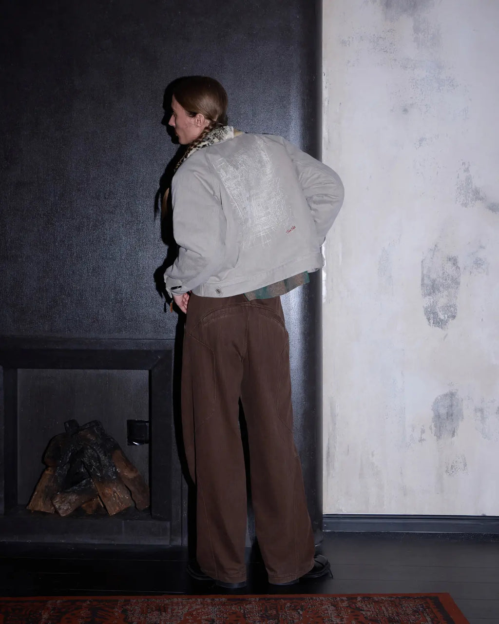 LNM Deconstructed Slub Twill Straight-Leg Pants