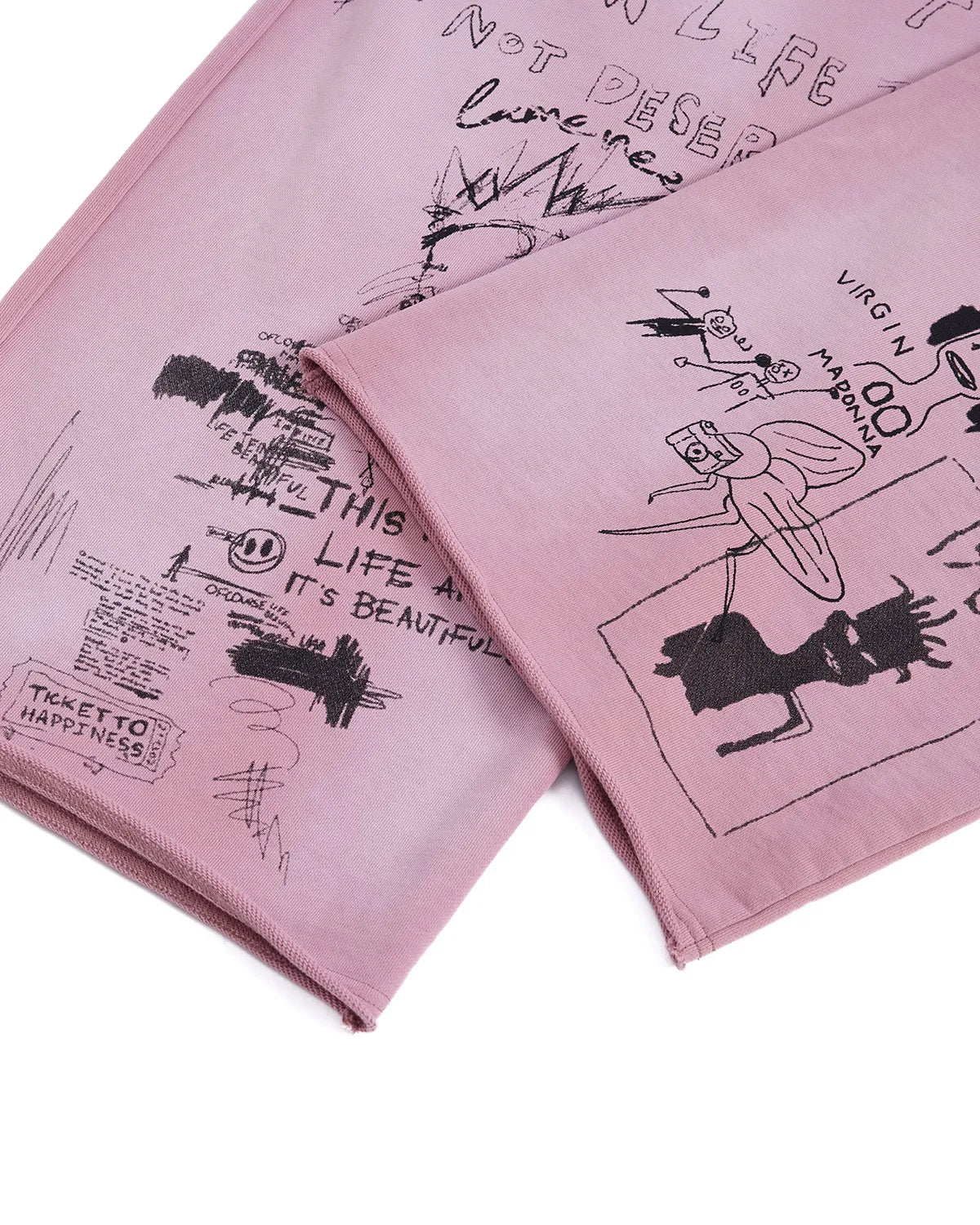 LNM Hand-Drawn Graffiti Print Sweatpants