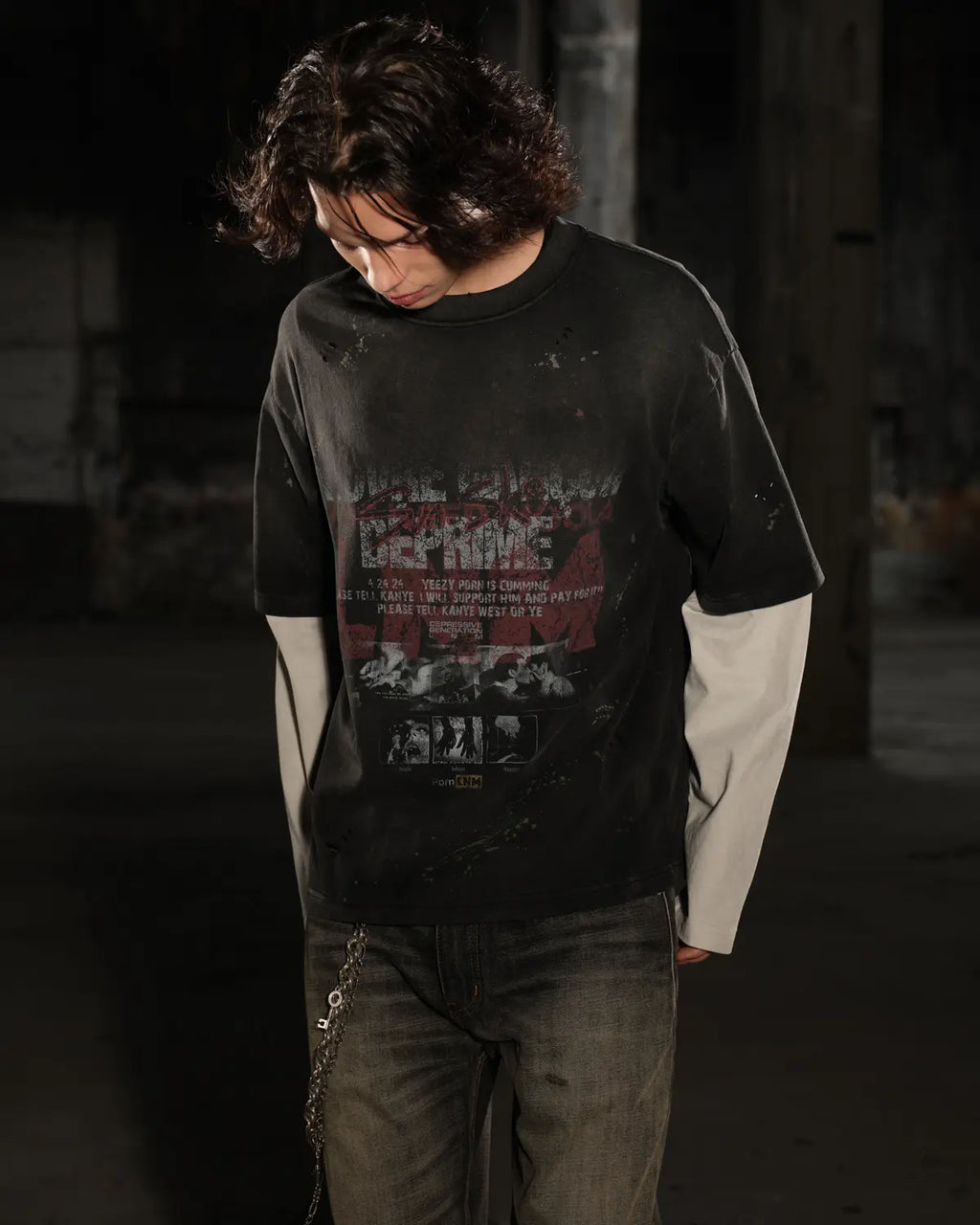 LNM New Vintage Faded Graphic T-Shirt