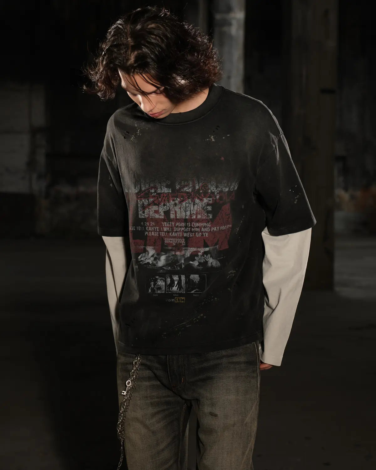 LNM New Vintage Faded Graphic T-Shirt
