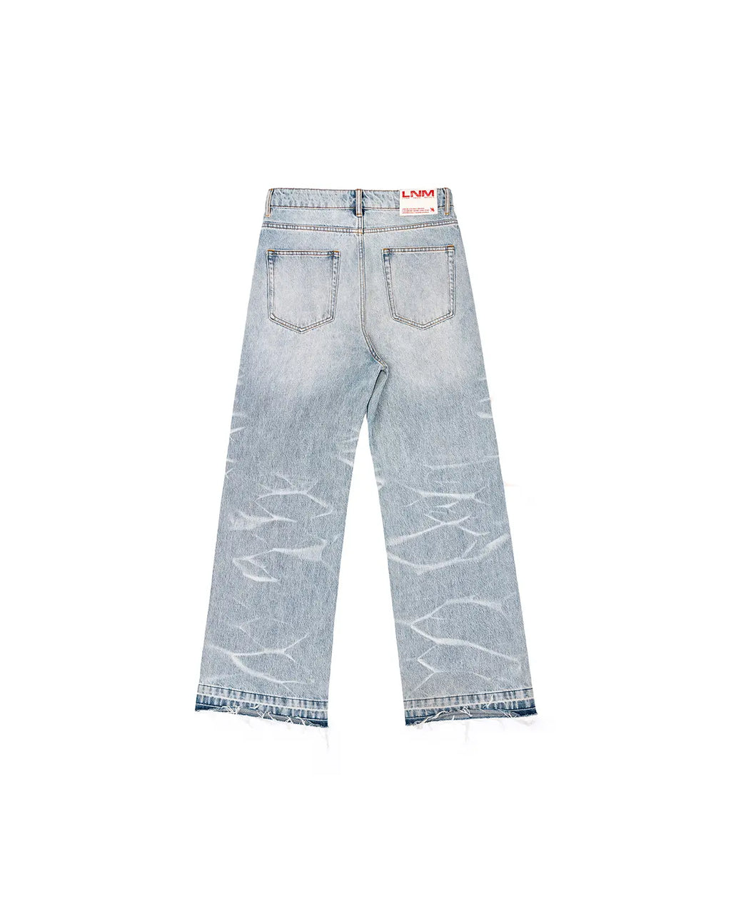 LNM Light Blue Distressed Rippled Denim Jeans