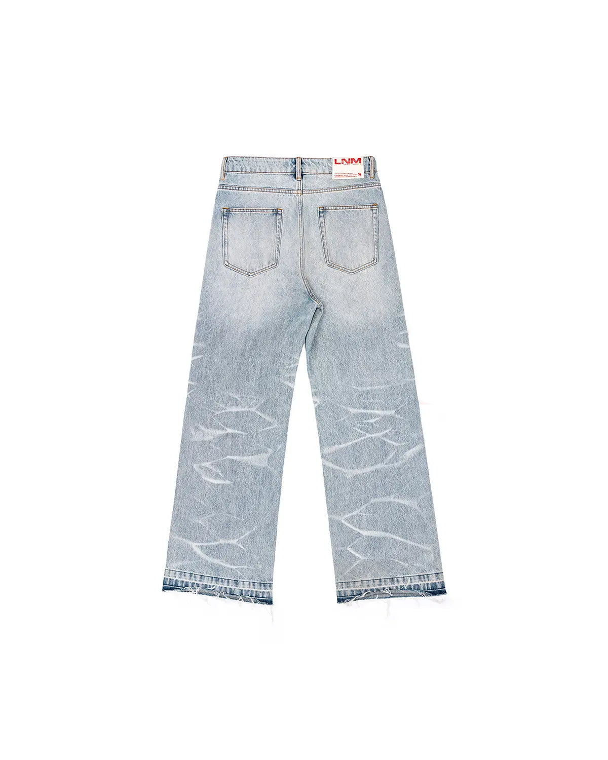 LNM Light Blue Distressed Rippled Denim Jeans