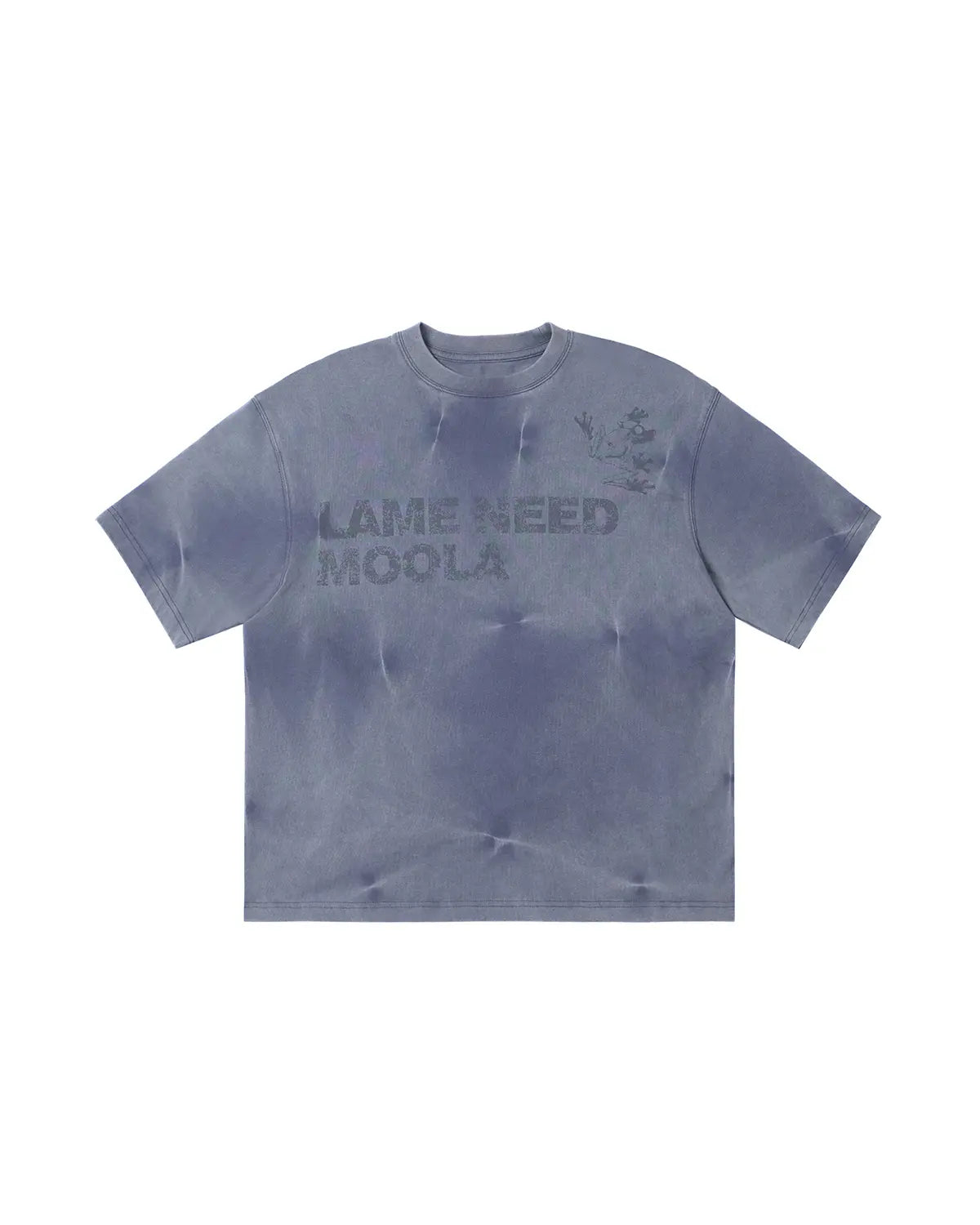 LNM Hand-Tie-Dyed Washed T-Shirt Blue