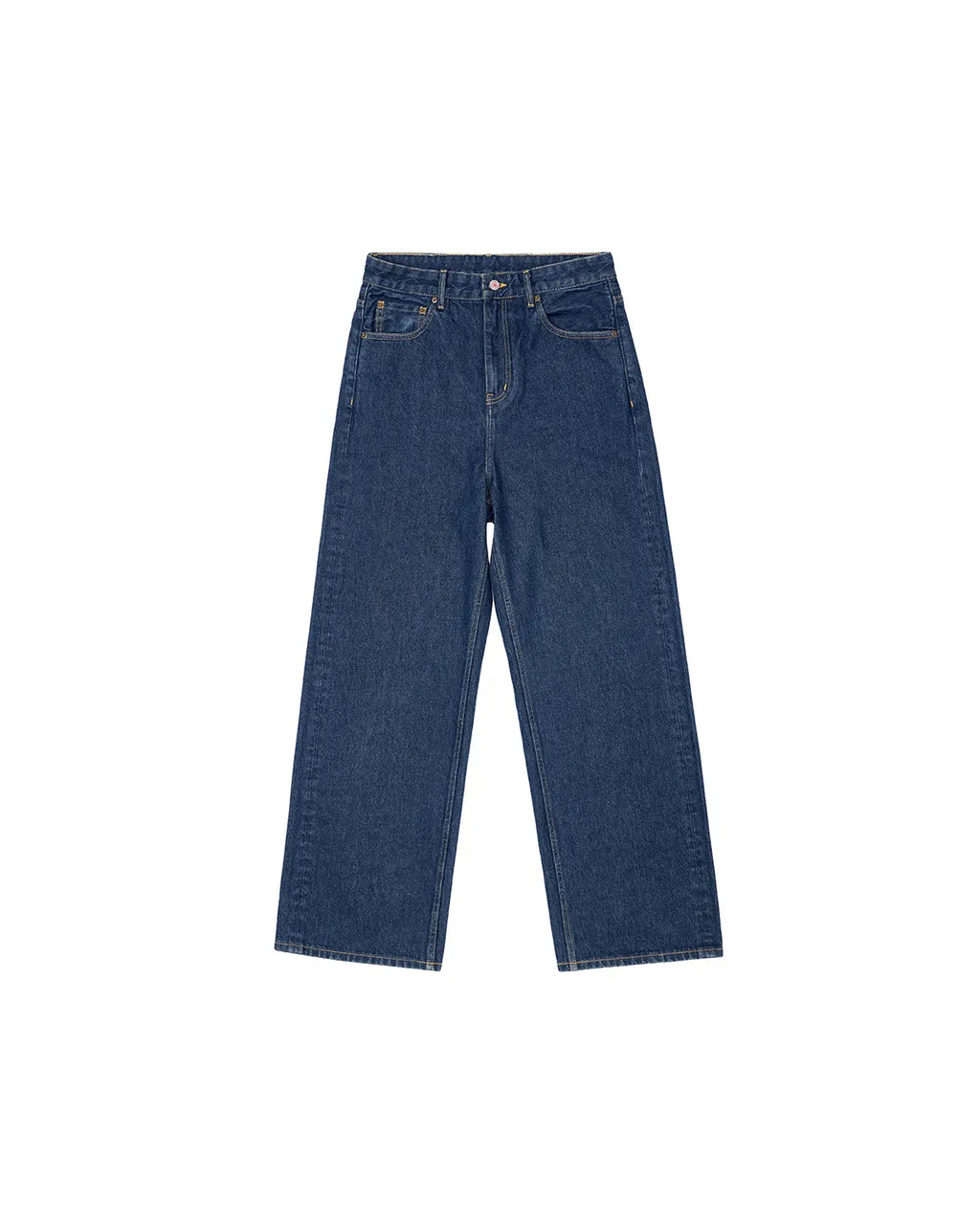 LNM Deep Indigo Cone Denim Straight-Leg Jeans