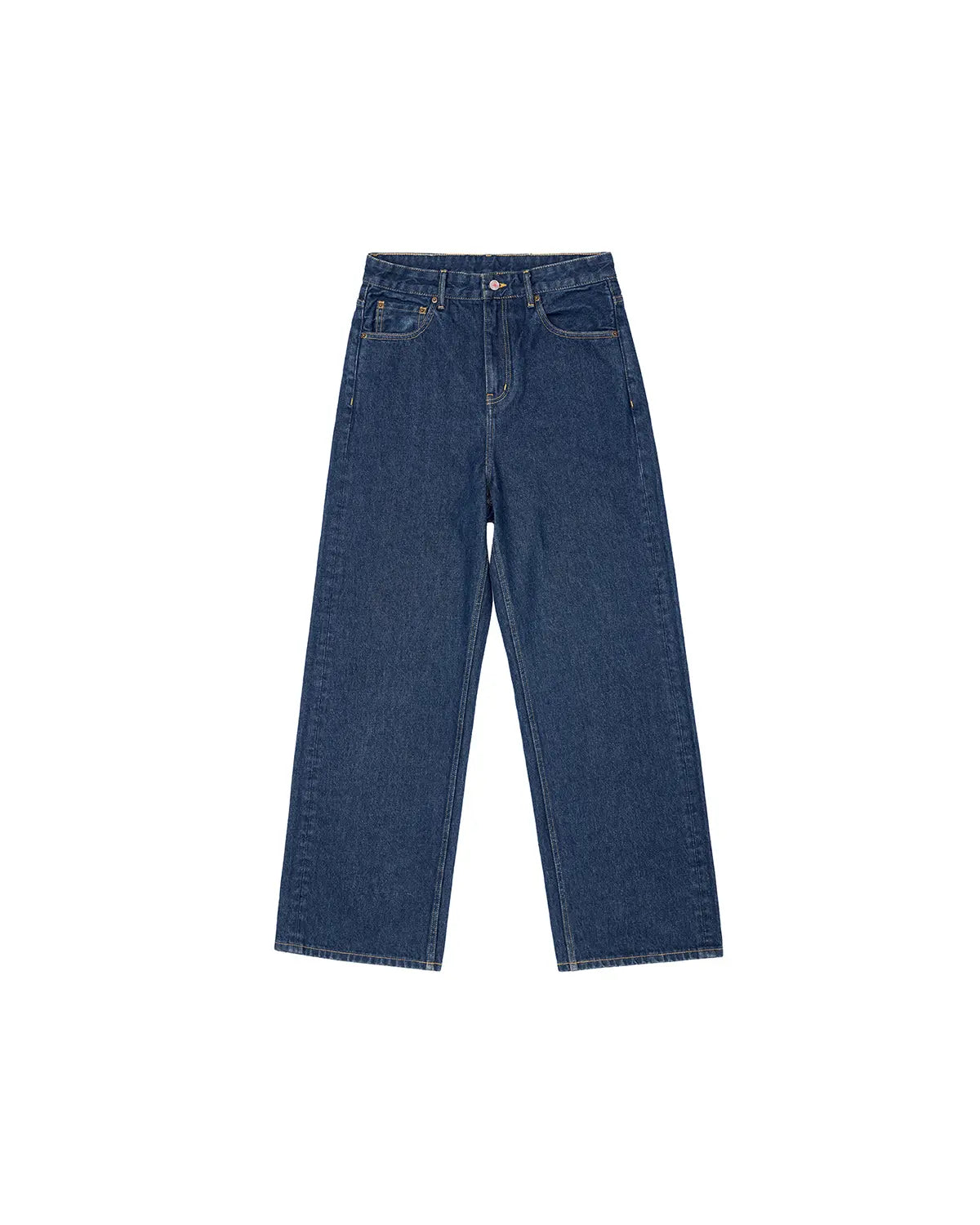 LNM Deep Indigo Cone Denim Straight-Leg Jeans