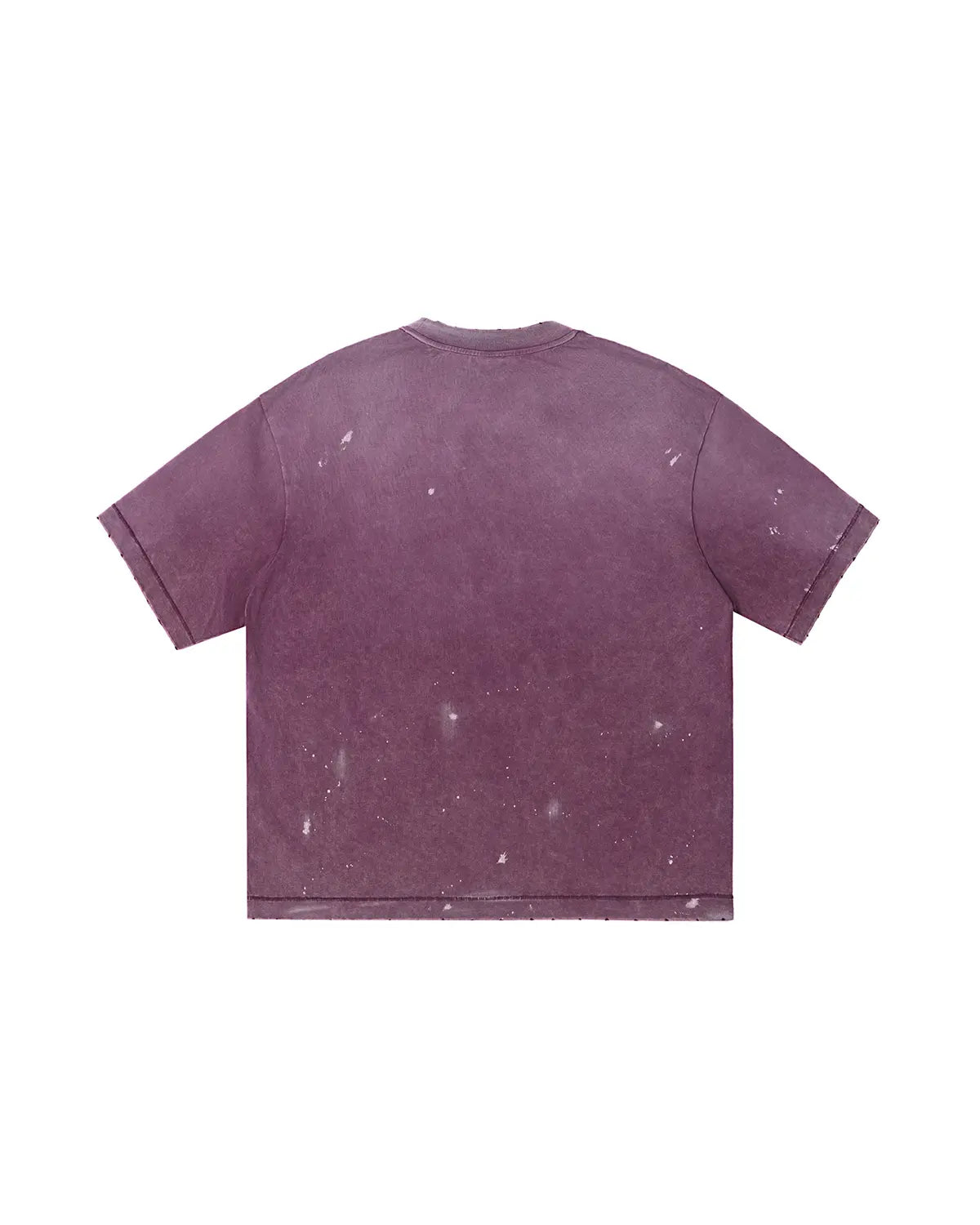 LNM “Pauvre garçon déprimé” Distressed Paint-Splatter Graphic T-Shirt Red