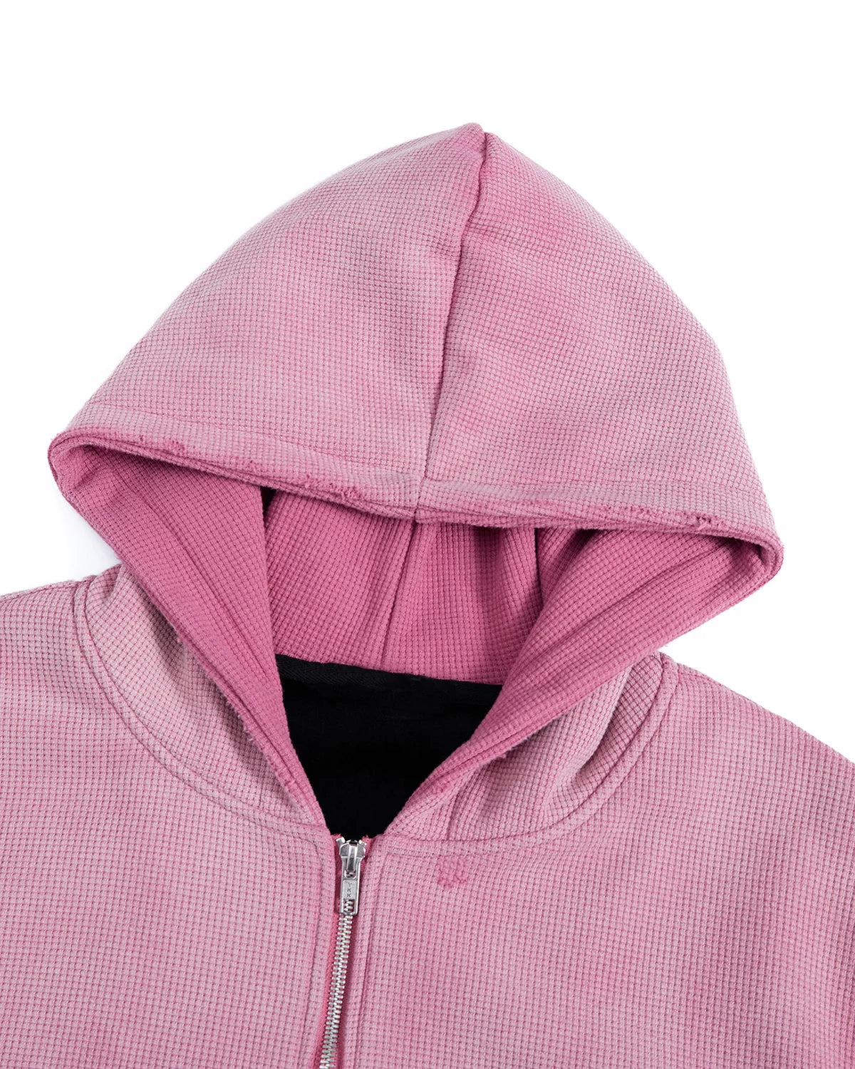 LNM Washed Waffle Zip-Up Hoodie