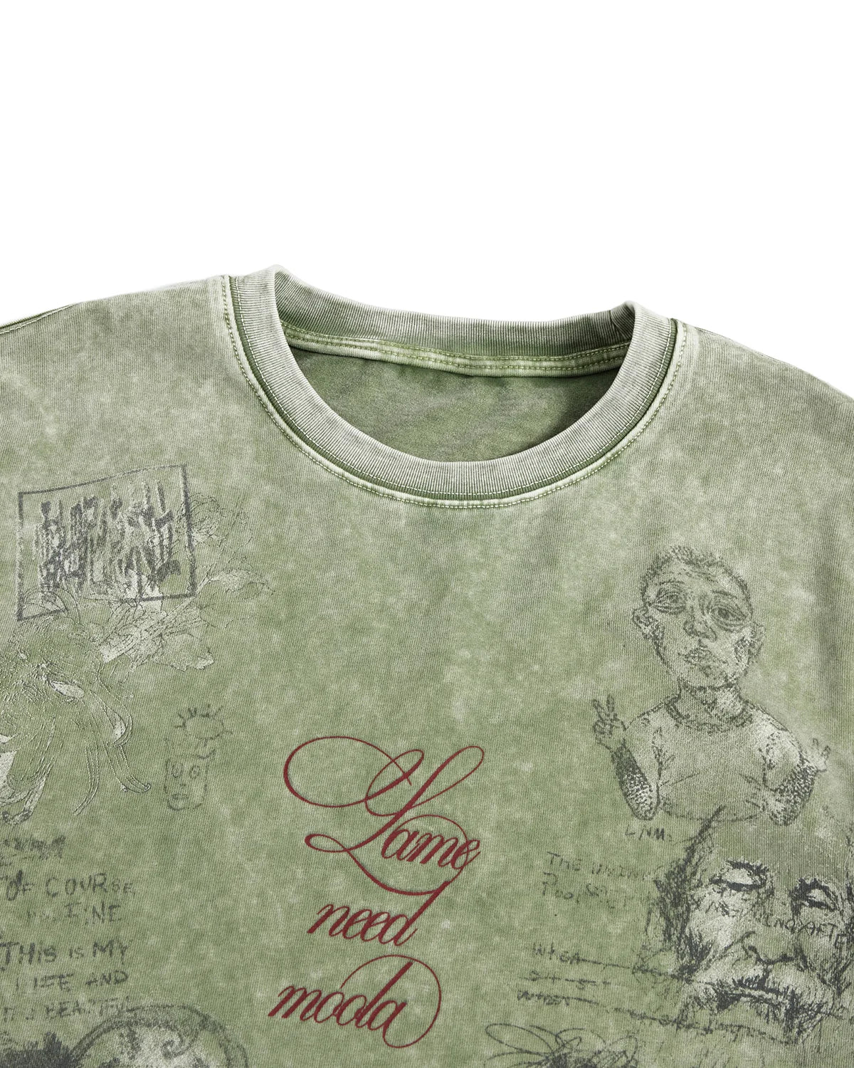 LNM Street Graffiti Washed Long-Sleeve T-Shirt