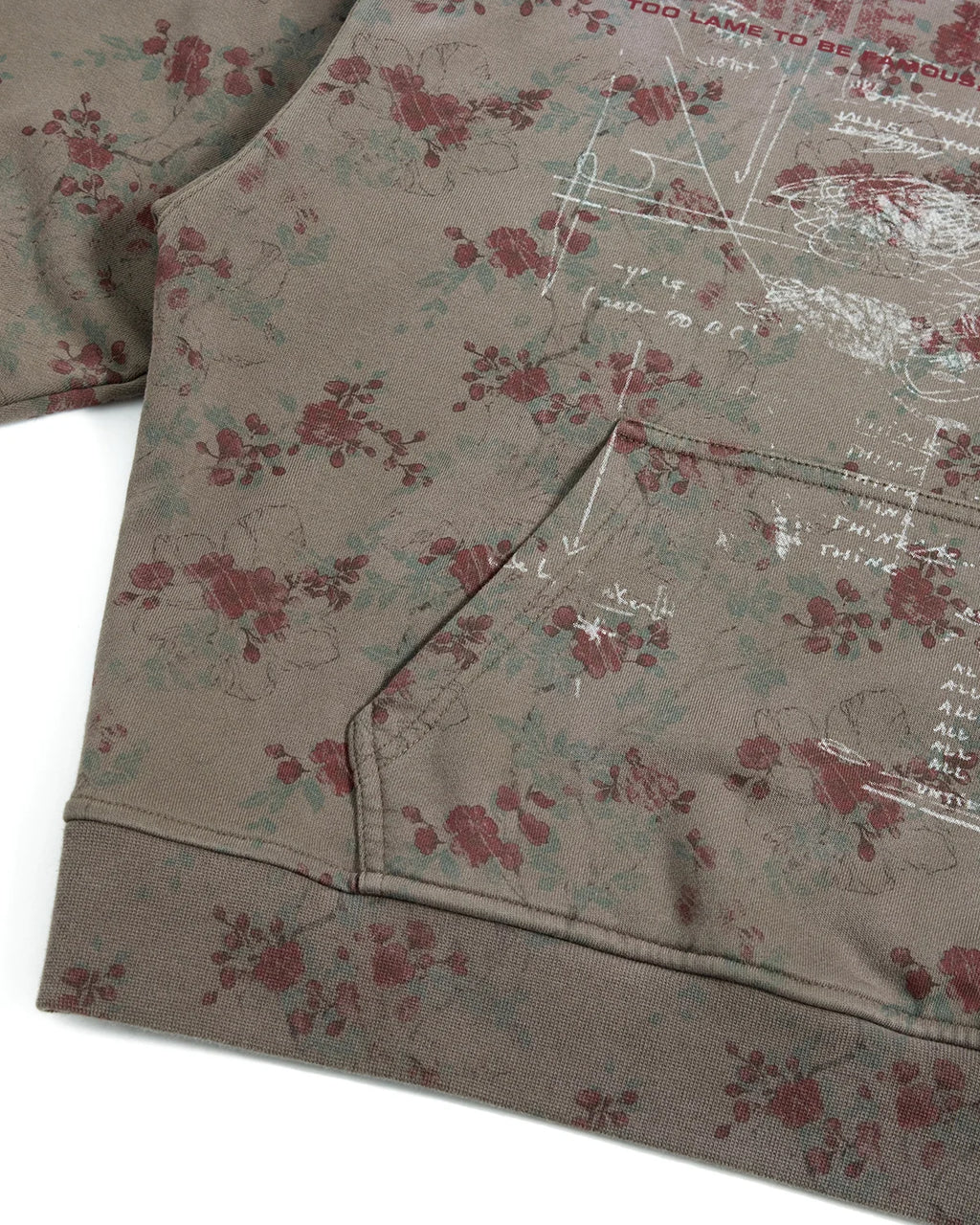 LNM All-Over Plum Blossom Print Hoodie