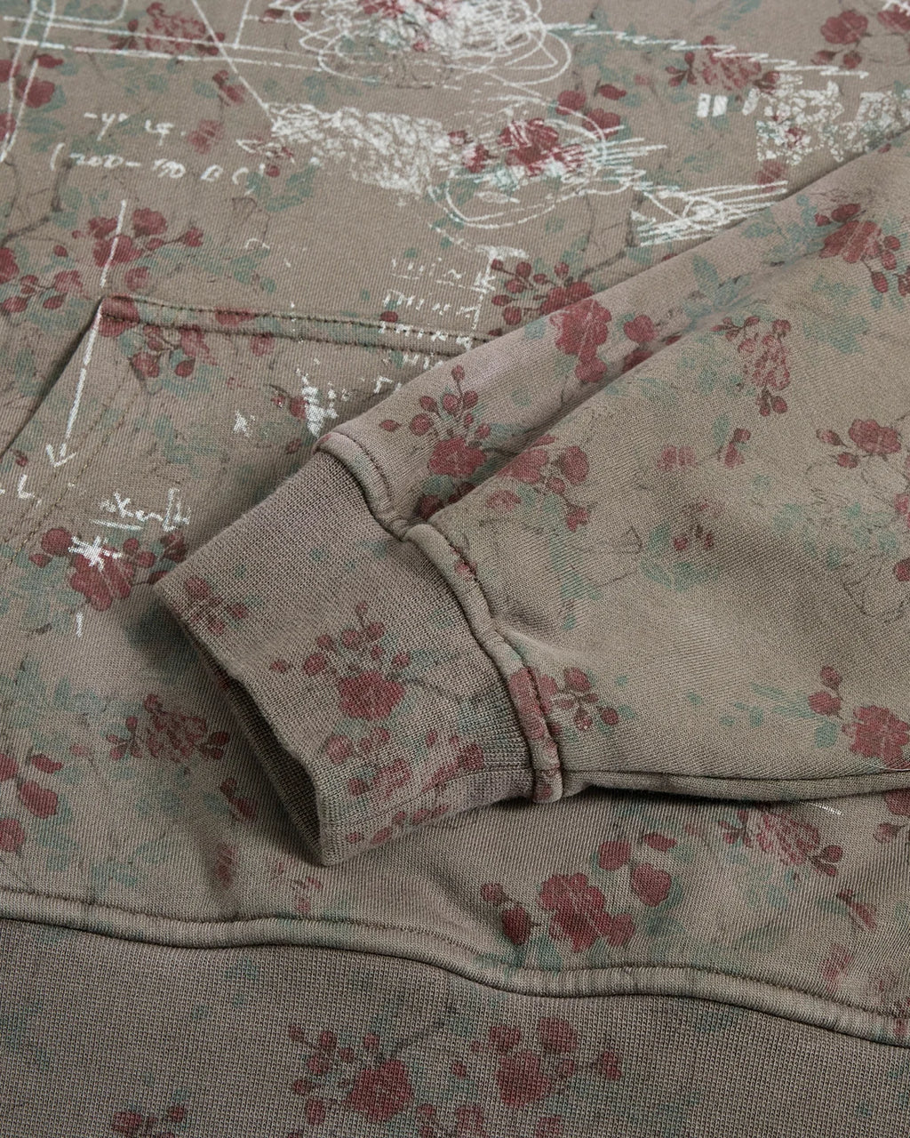 LNM All-Over Plum Blossom Print Hoodie