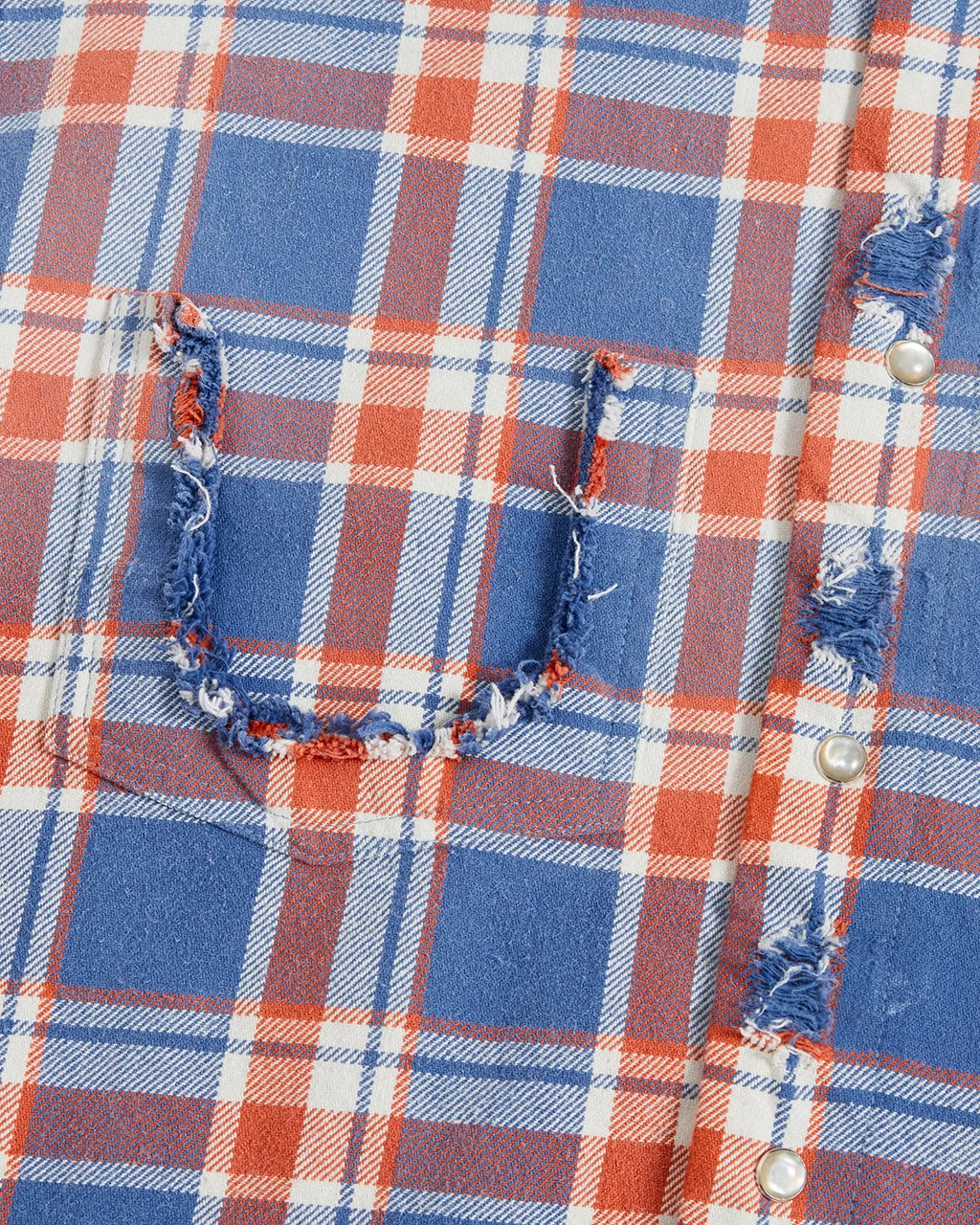 LNM Washed Distressed Plaid Shirt