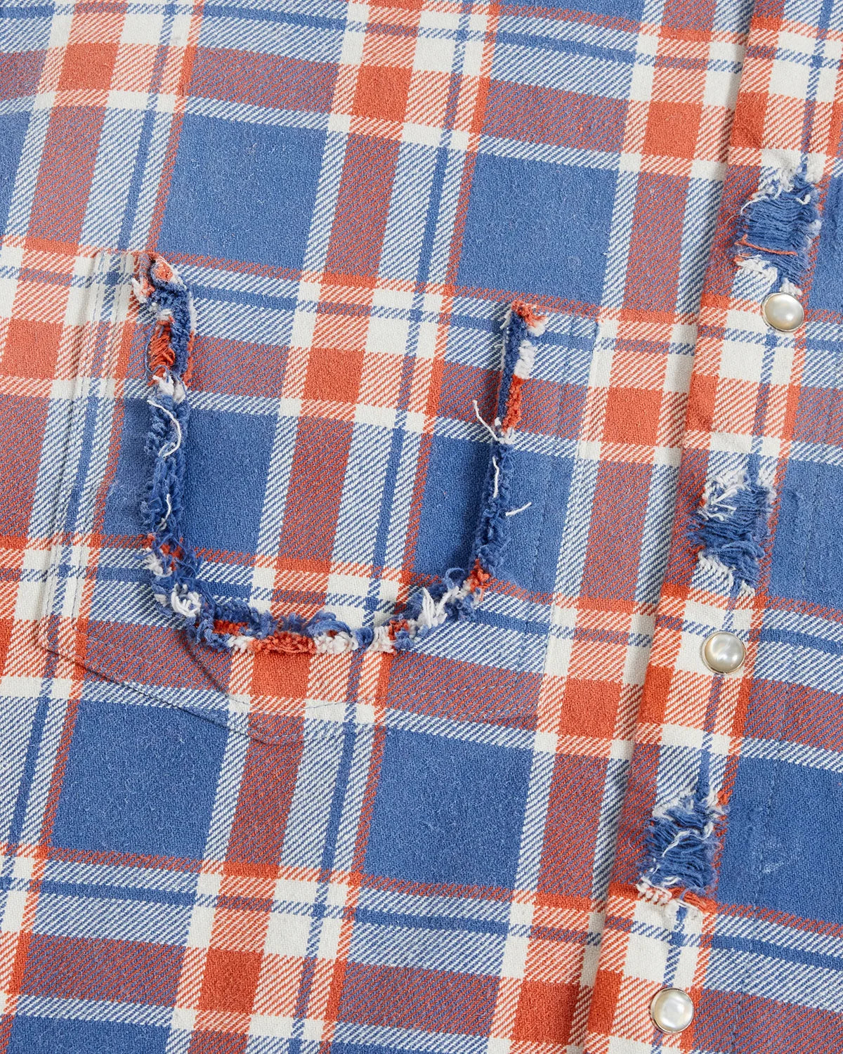LNM Washed Distressed Plaid Shirt
