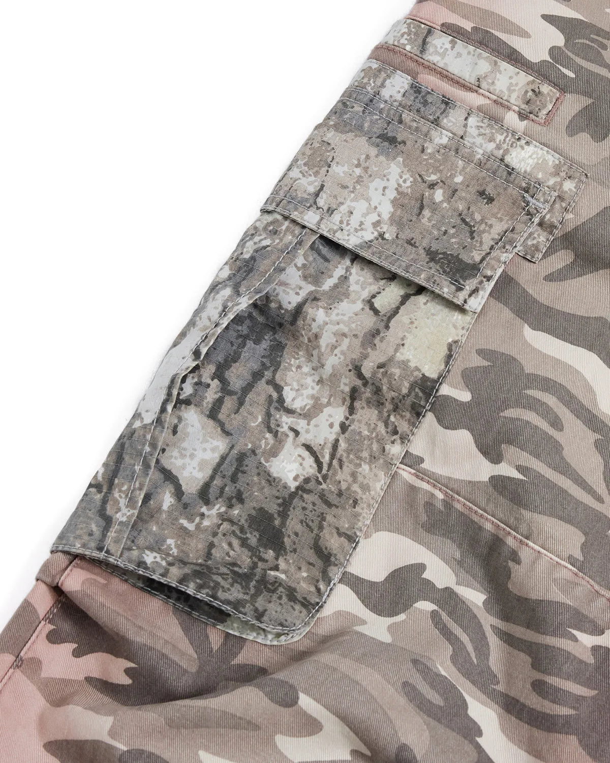 LNM Distressed Camo Cargo Pants