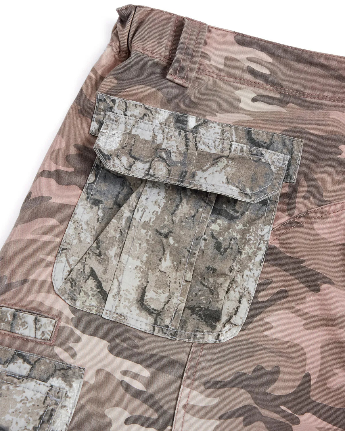 LNM Distressed Camo Cargo Pants