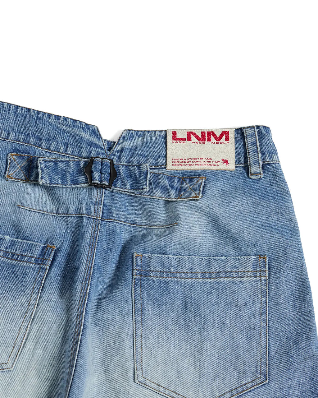 LNM Light Blue Whisker-Wash Jeans
