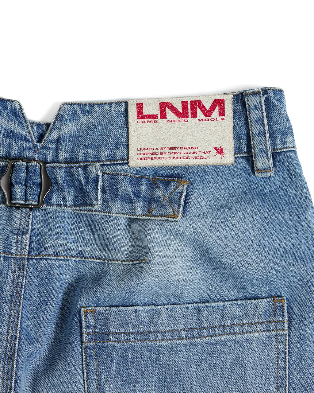 LNM Light Blue Whisker-Wash Jeans