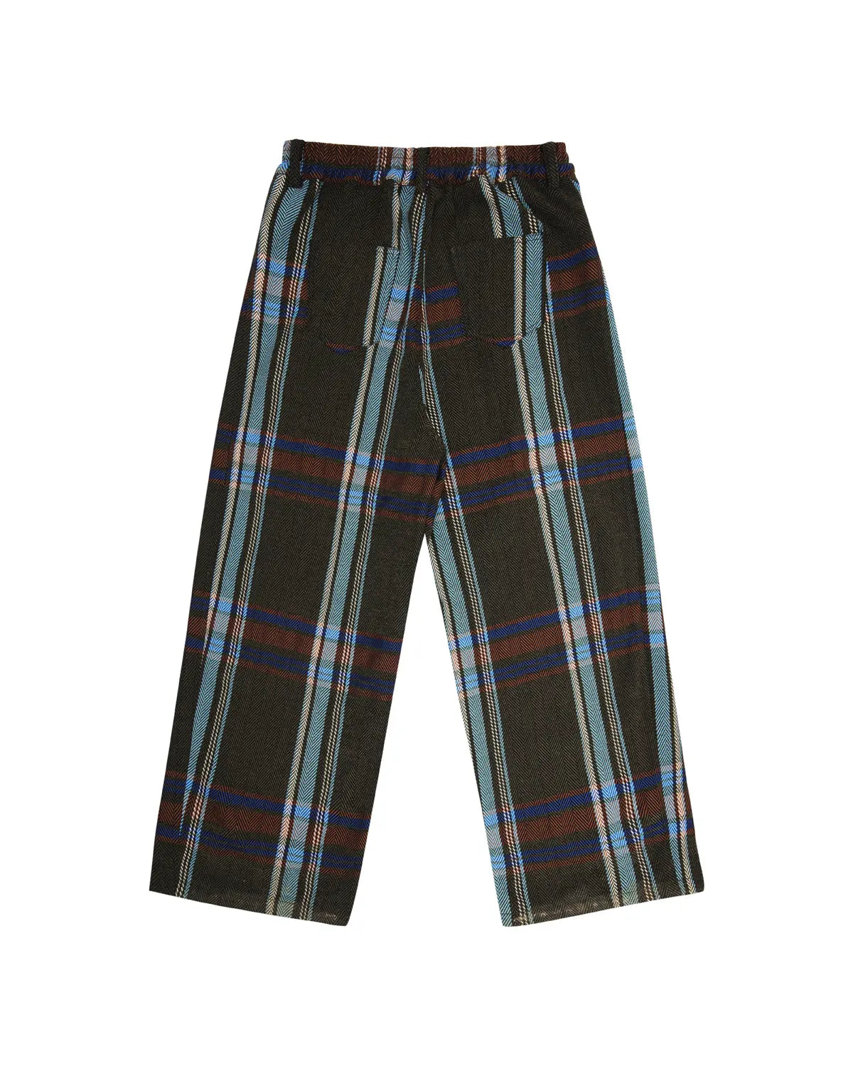 LNM Yarn-Dyed Large-Check Wide-Leg Pants