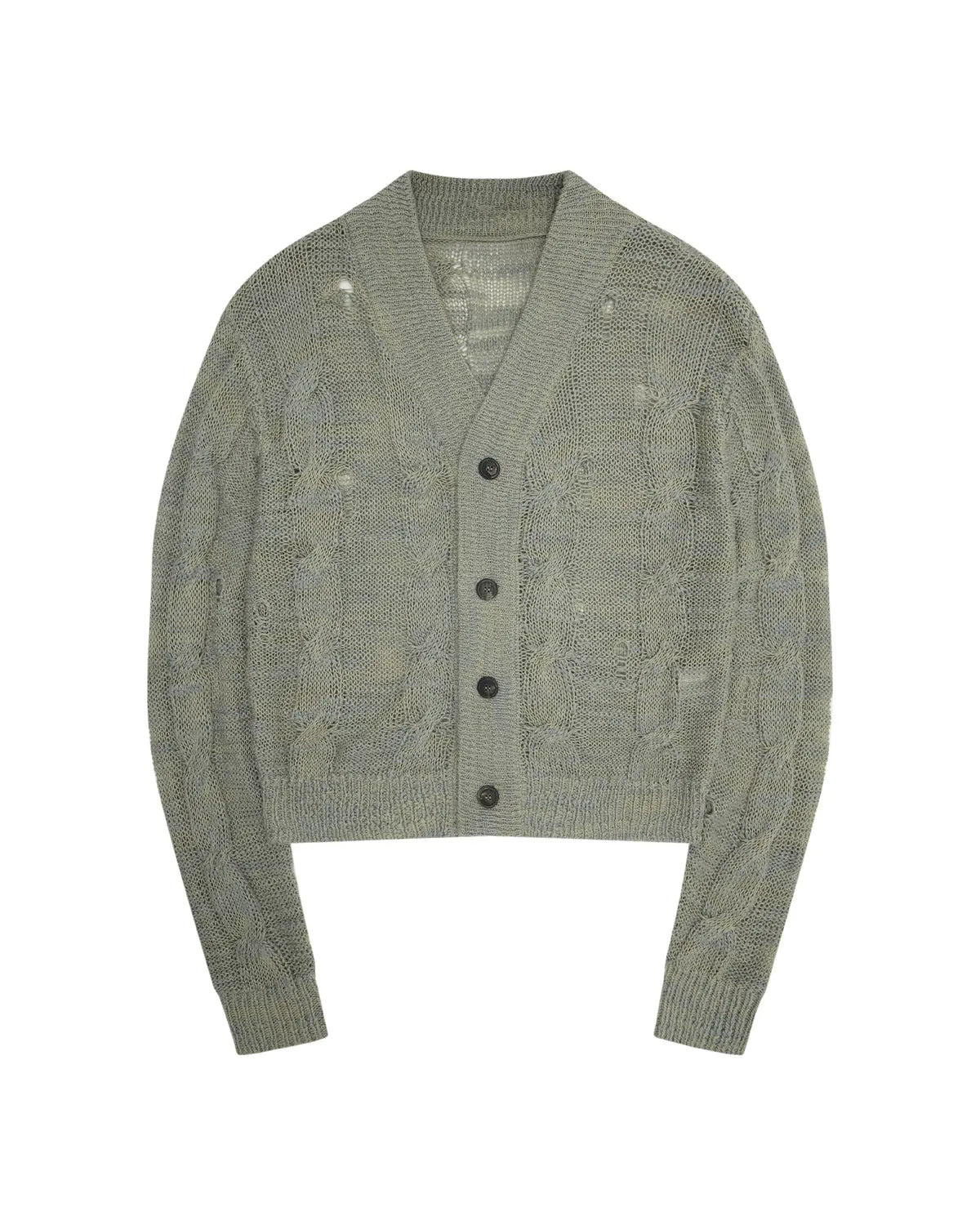 LNM Openwork Cable Knit Cardigan