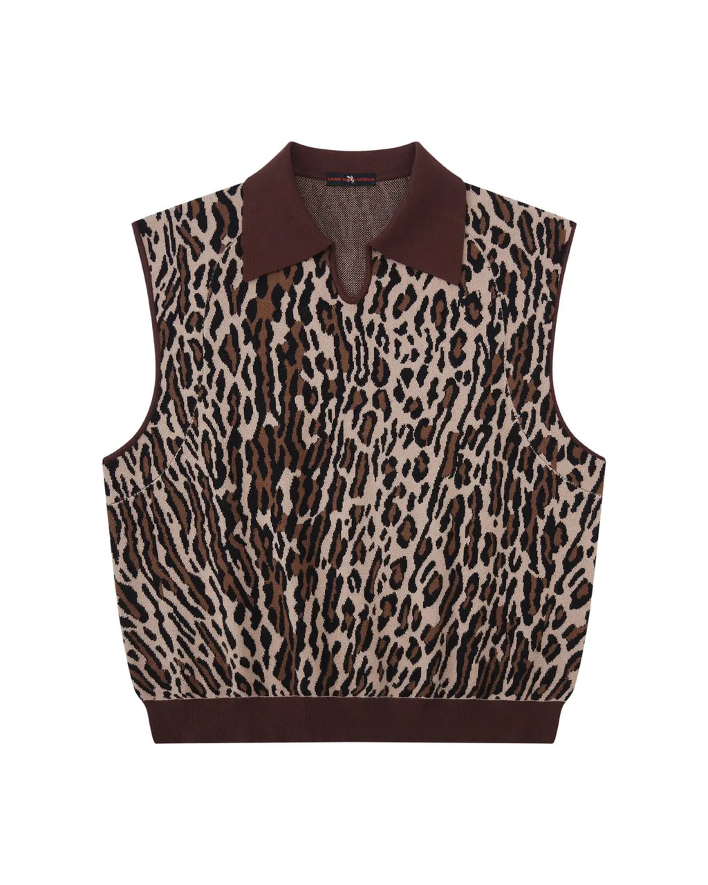LNM Leopard Print Knit Vest
