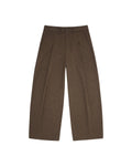 LNM Brown Pleated Front Trousers