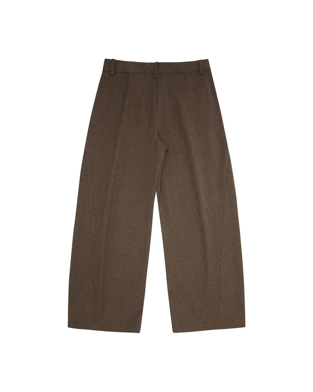 LNM Brown Pleated Front Trousers