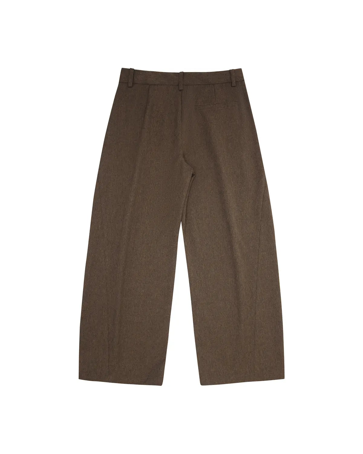 LNM Brown Pleated Front Trousers