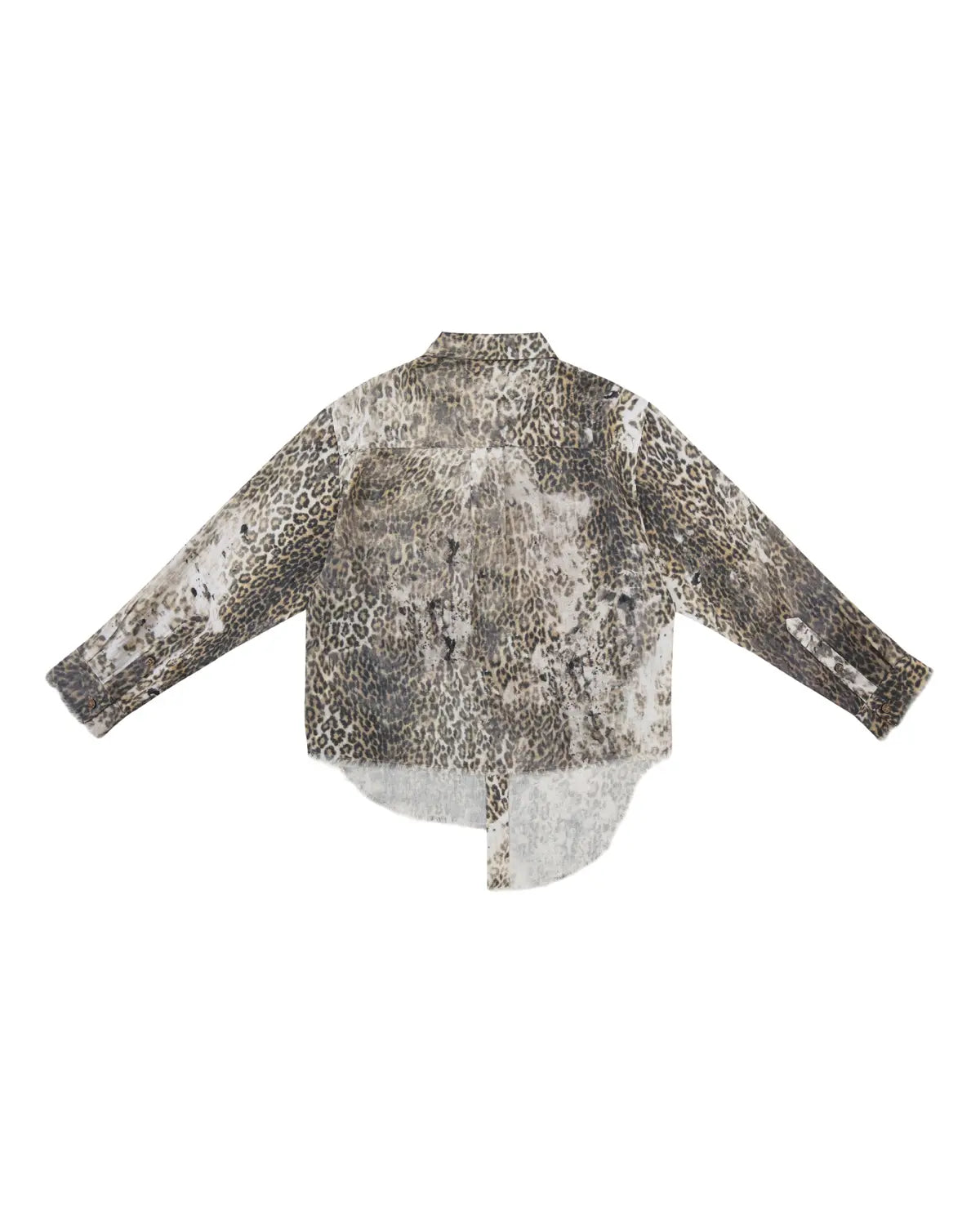 LNM Irregular Gradient Leopard Print Shirt