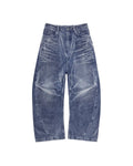 LNM Vintage Washed Blue Brushed Curved Jeans