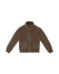 LNM Knit Patchwork Check Zip & Button Cardigan