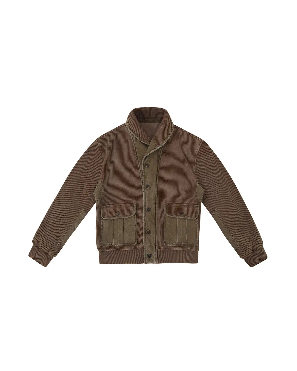 LNM Knit Patchwork Check Zip & Button Cardigan