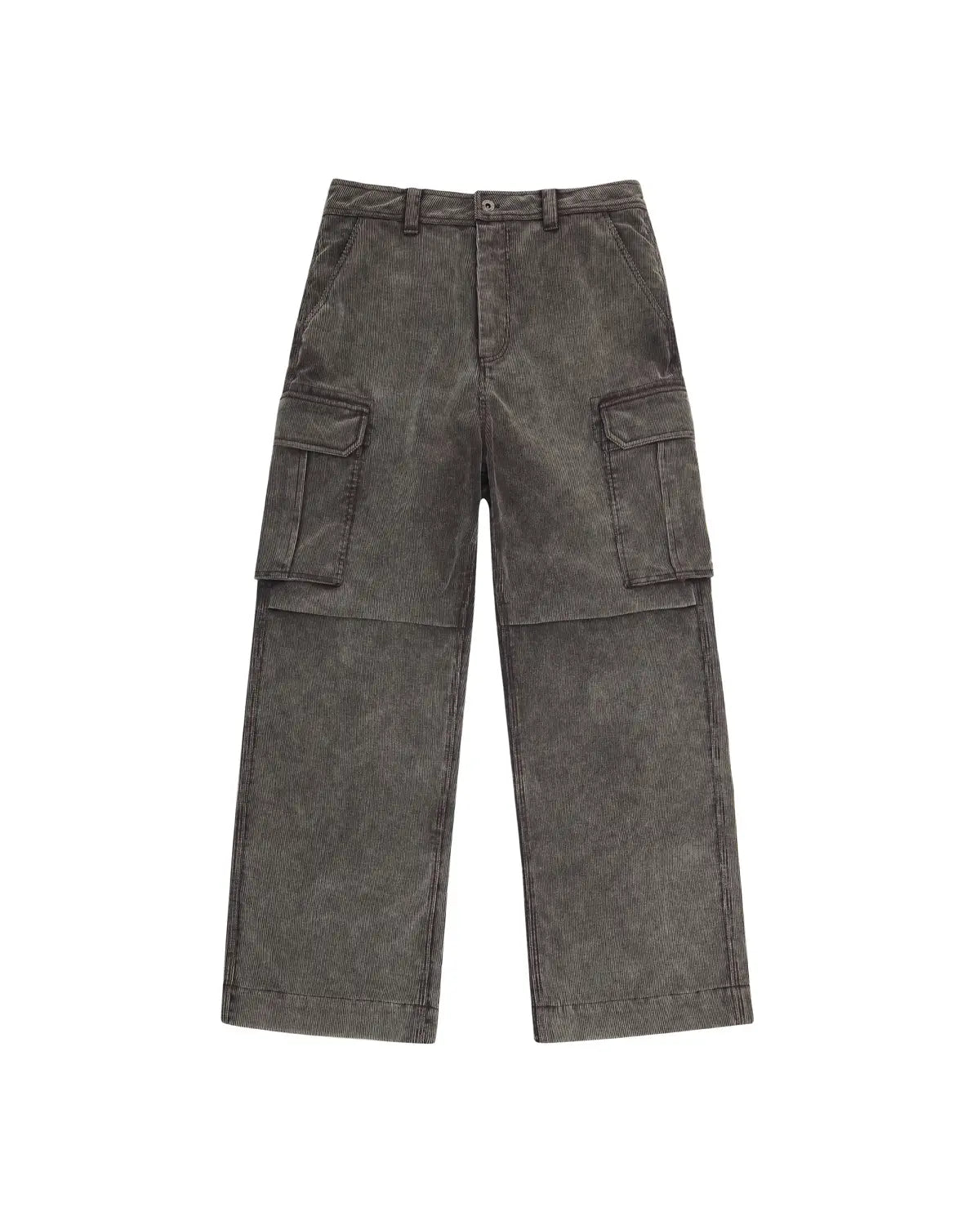 LNM Purple-Brown Corduroy Cargo Pants