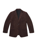 Slim-Fit Brown Brushed Fabric Blazer