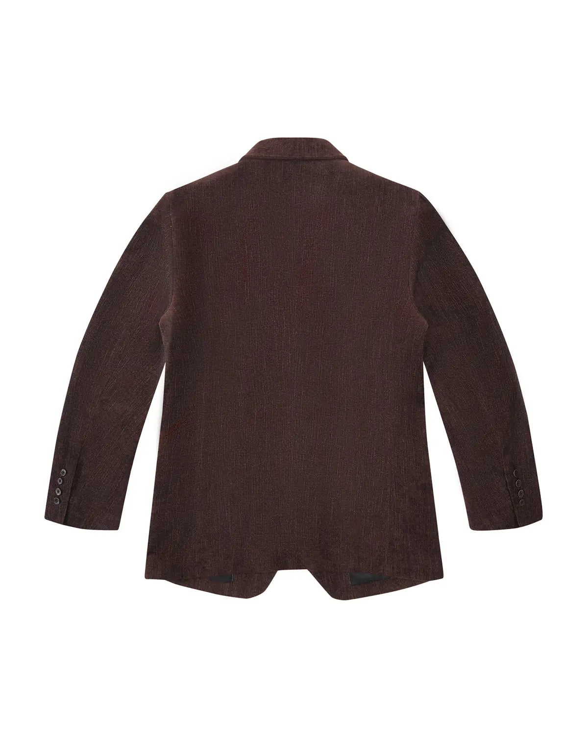 Slim-Fit Brown Brushed Fabric Blazer