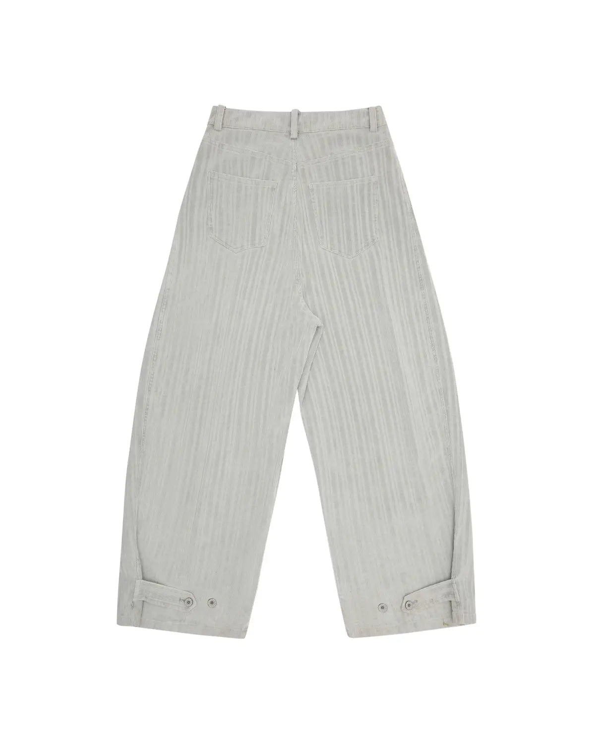 LNM Adjustable Hem Grey-White Striped Pants