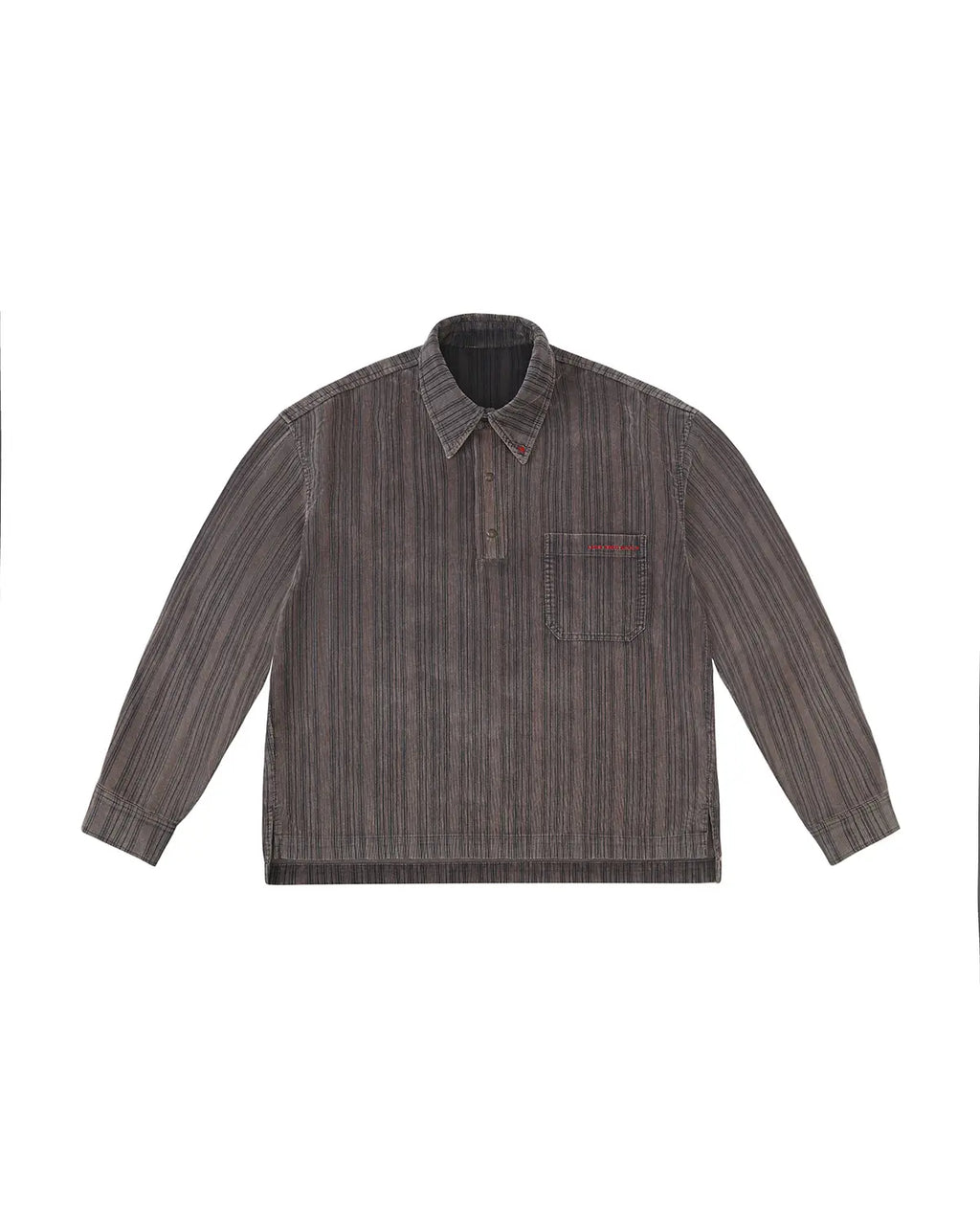 LNM Striped Washed Corduroy Long-Sleeve Shirt