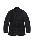 LNM Washed Black Embroidered Corduroy Blazer