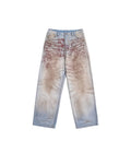 LNM Honeycomb Distressed Print Jeans