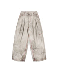 LNM Washed Houndstooth Graphic Cargo Pants