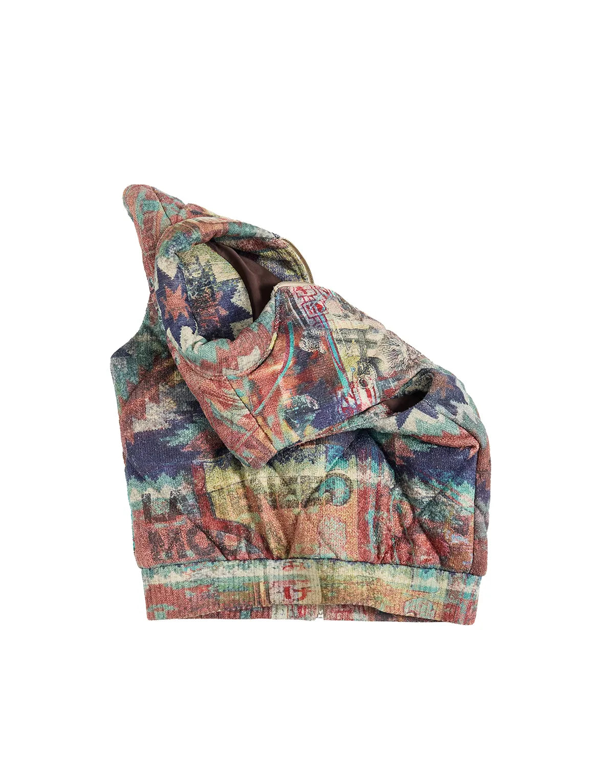 LNM Vintage Neon Print Padded Vest