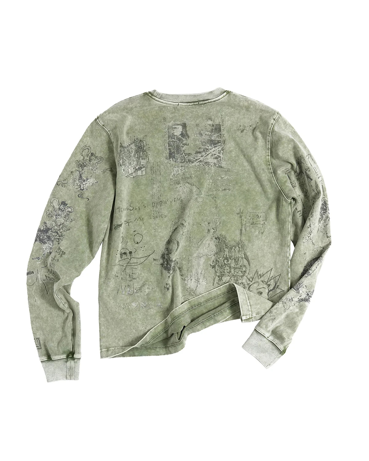 LNM Street Graffiti Washed Long-Sleeve T-Shirt