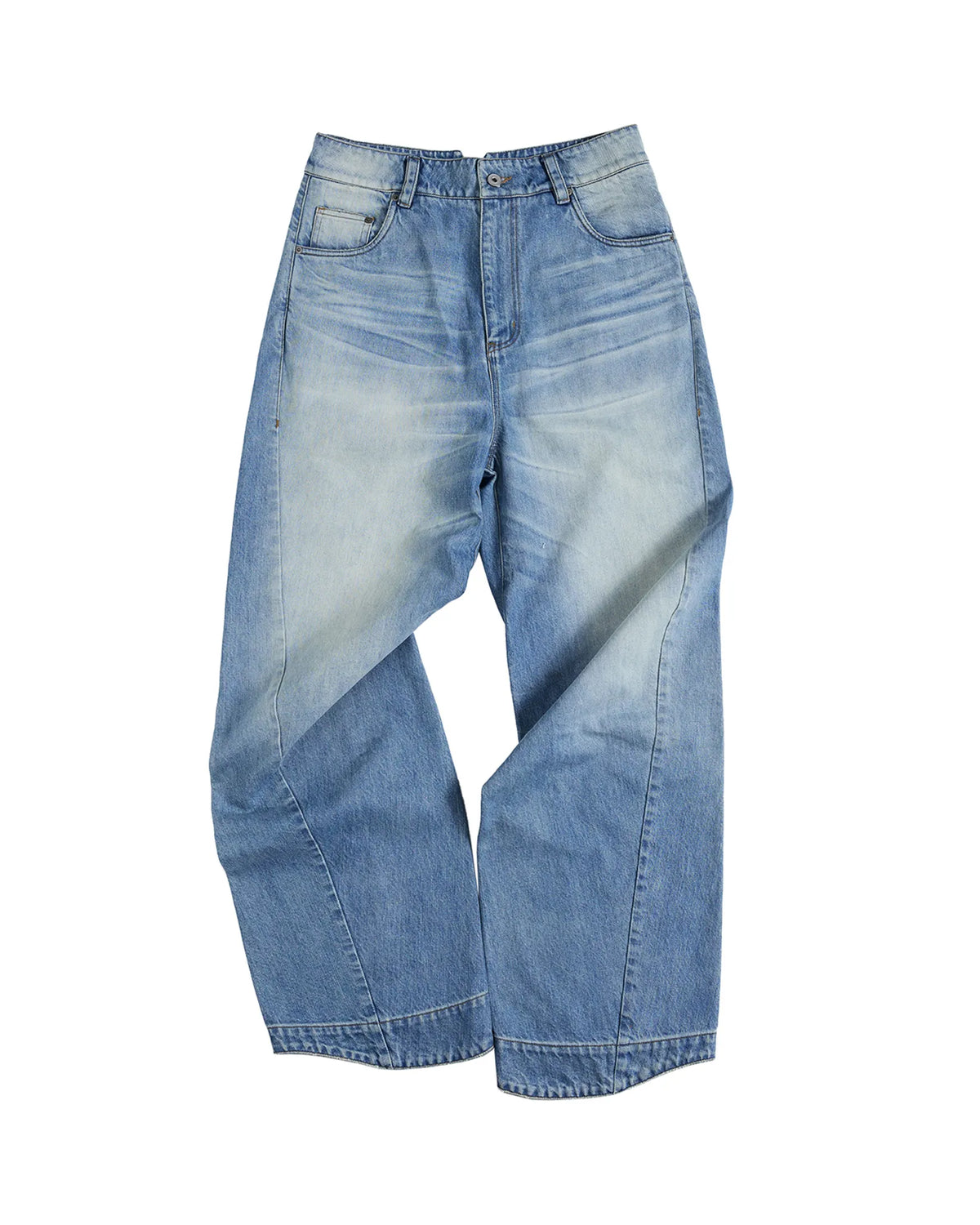 LNM Light Blue Whisker-Wash Jeans