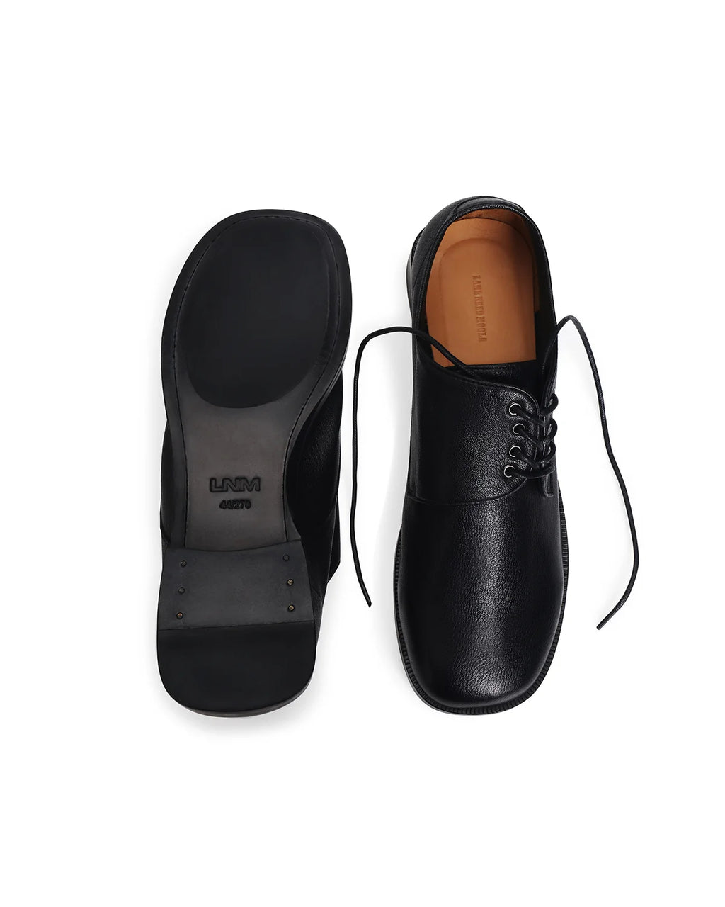 LNM Textured Lambskin Leather-Sole Derby