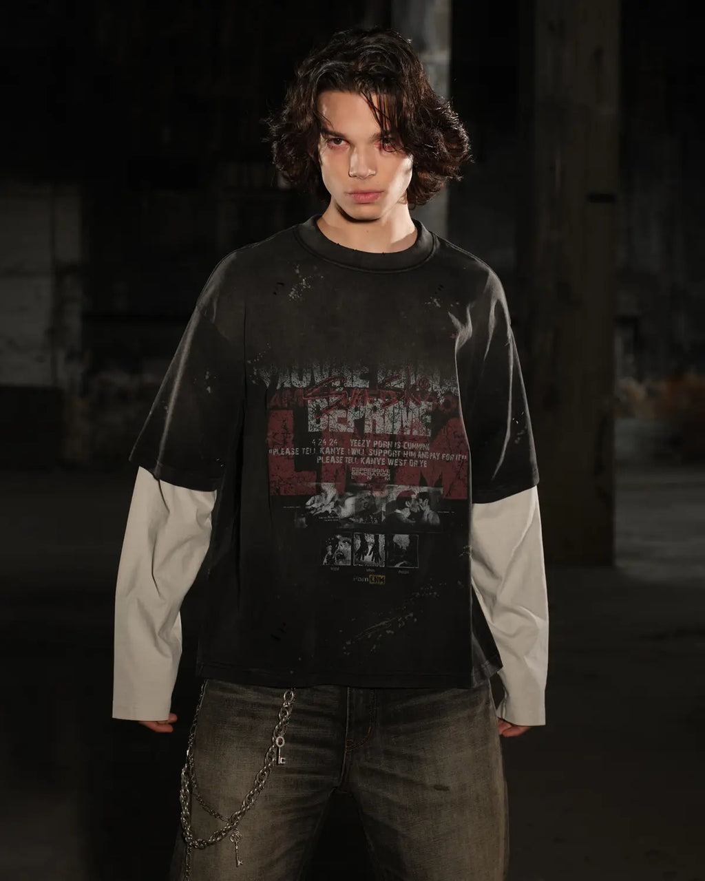 LNM New Vintage Faded Graphic T-Shirt