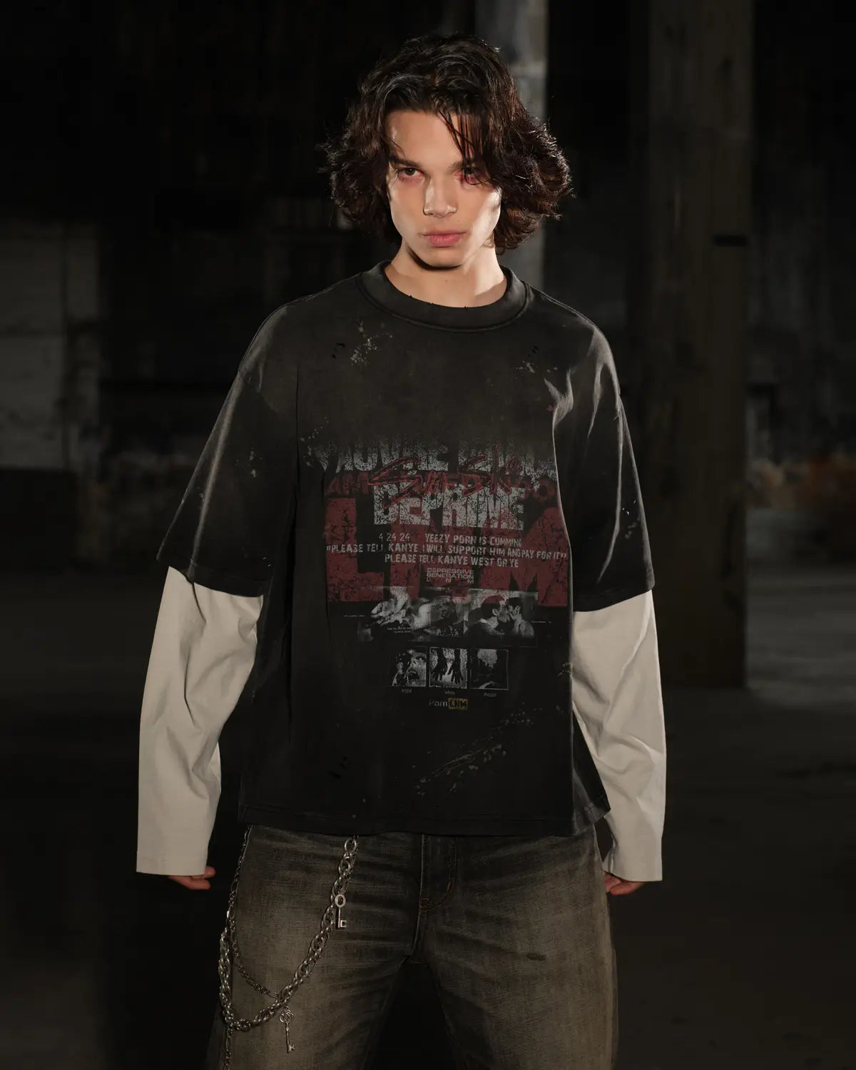 LNM New Vintage Faded Graphic T-Shirt